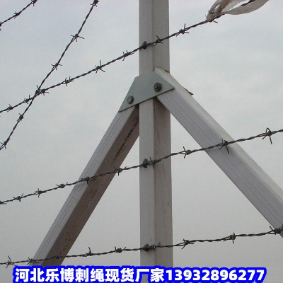 河南隔離護(hù)欄網(wǎng)汝州不銹鋼刺繩舞鋼鐵蒺藜帶刺鐵絲網(wǎng)