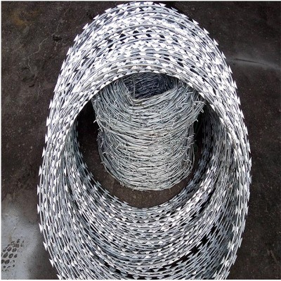 武漢鍍鋅刀片刺絲滾籠廠家老口防護(hù)刺絲滾籠