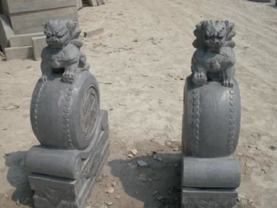 門前石鼓 抱鼓石加工 青石抱鼓石廠家