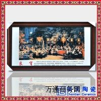 手繪瓷板畫 定做瓷板畫 瓷板畫廠家