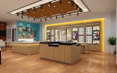 眼鏡店眼鏡展柜顏色該怎么搭配?