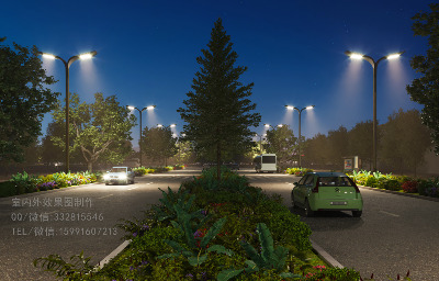 寶雞大棚基地效果圖制作|車間倉(cāng)庫(kù)|路燈照明效果圖