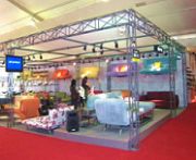 南寧火之鳥廣告專注南寧建材展展廳搭建+音響/燈光/桌椅租賃
