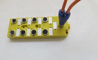 m12分體式8口 pnp npn單通道分線盒帶m23插座12