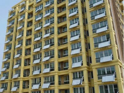 濟(jì)南外海蝶泉壁掛太陽能工程