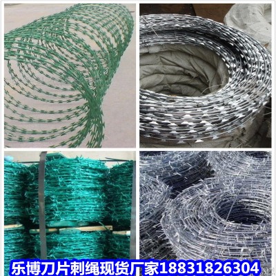 甘肅鍍鋅刺繩廠家 定西不銹鋼刀片刺繩 隴南不銹鋼刀片刺網