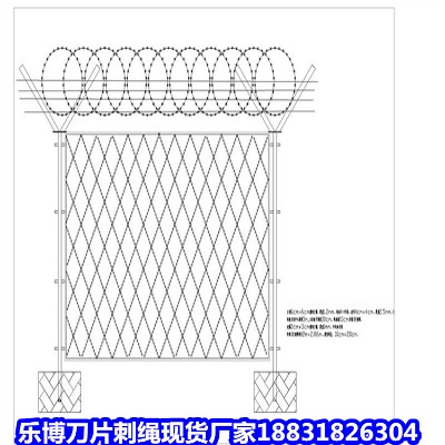 山東鍍鋅刺繩廠家 濰坊12號不銹鋼刀片刺網