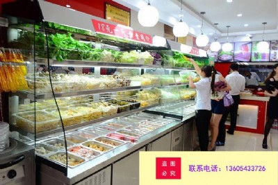 山東濱州麻辣燙點菜柜生產廠家