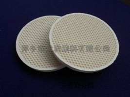 供應燃氣灶具用蜂窩陶瓷板 圓形 方孔